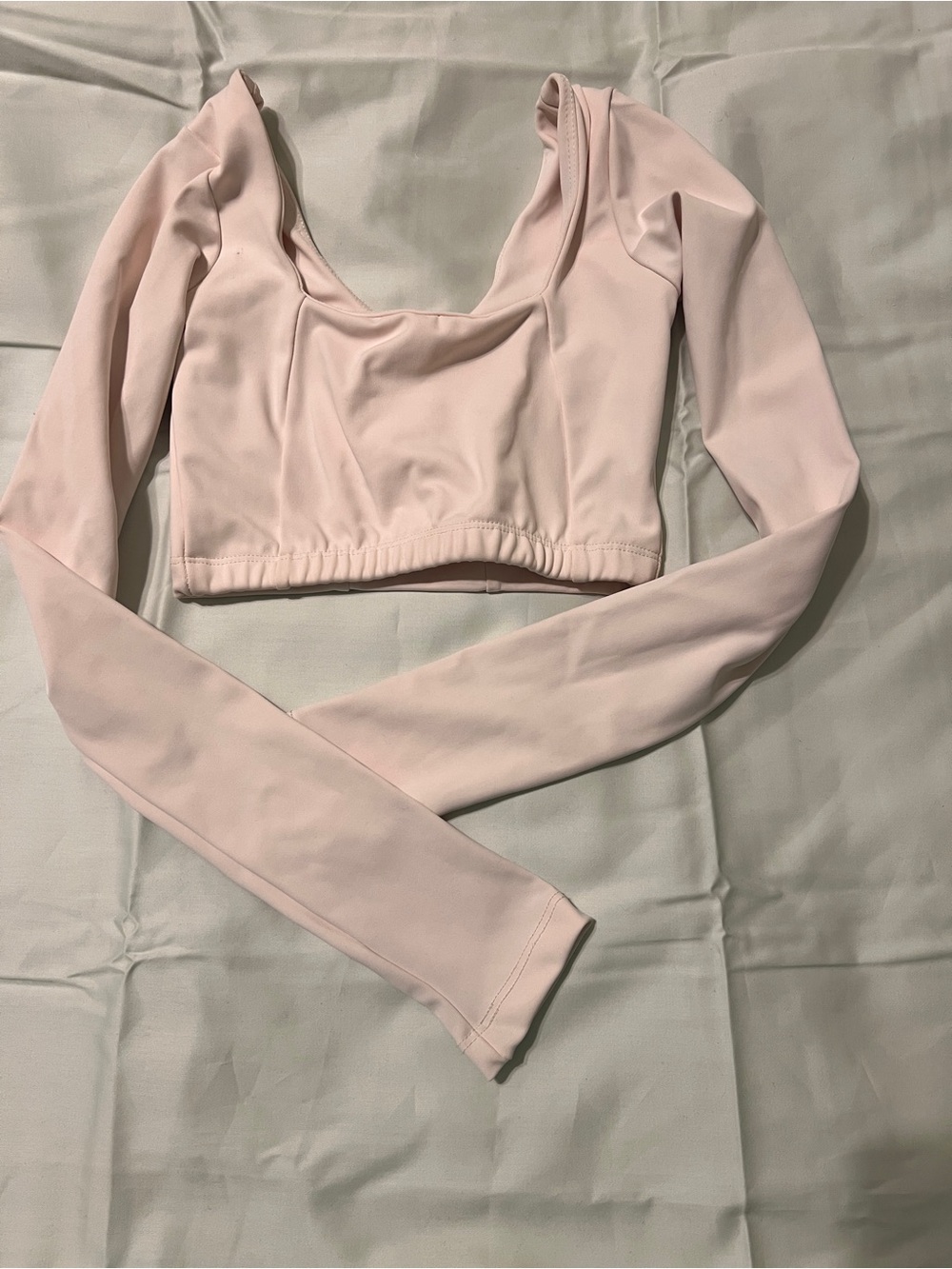 Five Dancewear Blush Pink Long Sleeve Crop Top XS